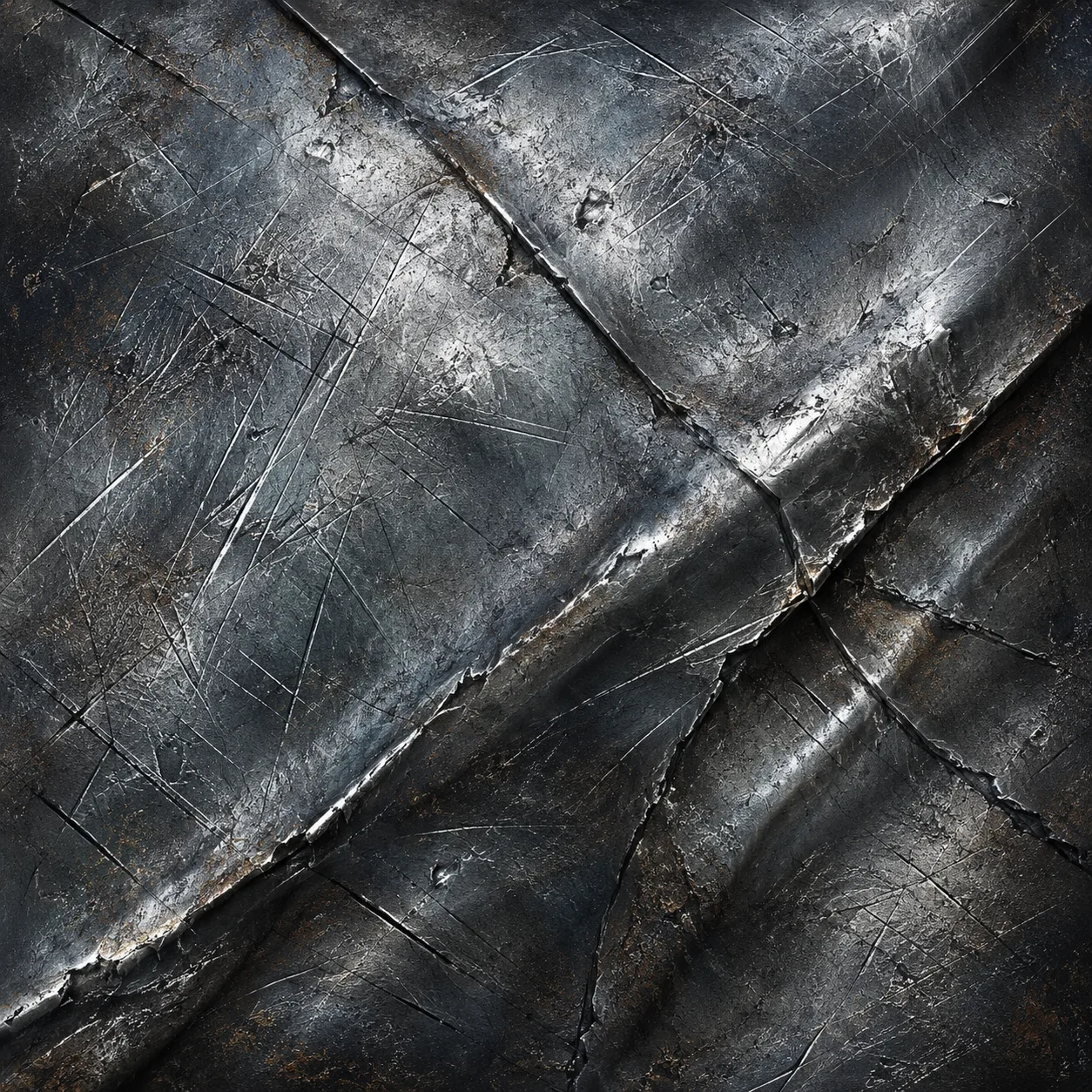 scratched metal — material reference